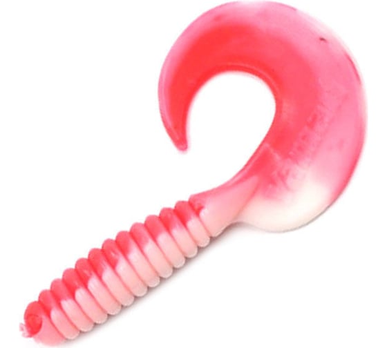 Твистер ЯМАН pro spiral, р.4 inch, цвет n27 - red white, 5 шт. YP-S4-27