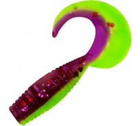 Твистер ЯМАН pro spry tail, р.3 inch, цвет n26 - violet chartreuse, 8 шт. YP-ST3-26