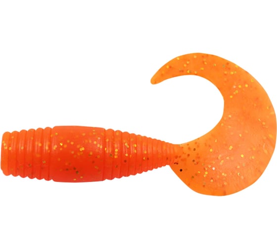 Твистер ЯМАН pro spry tail, р.2 inch, цвет n03 - carrot gold flake, 10 шт. YP-ST2-03 1