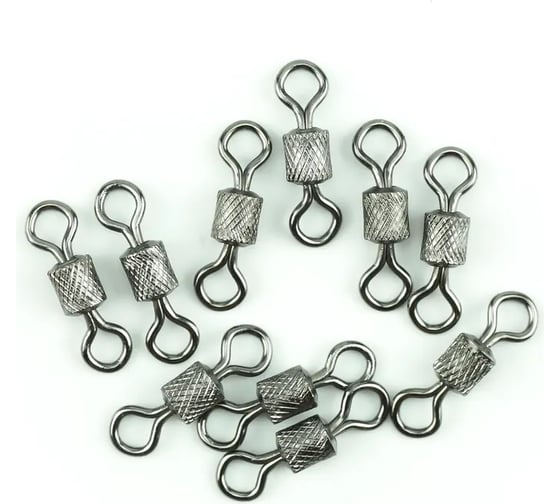 Вертлюг Namazu rolling ribbed swivel, латунь, цвет bn, р. 3, test-35 кг, 10 шт N-FT-RRS3 1