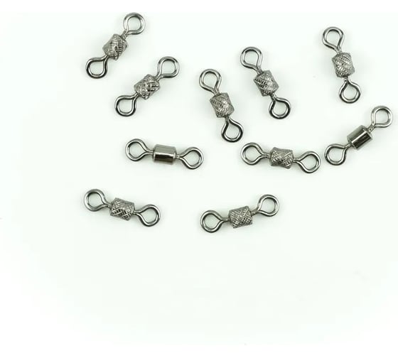 Вертлюг Namazu rolling ribbed swivel, латунь, цвет bn, р. 9, test-6 кг, 10 шт N-FT-RRS9 1