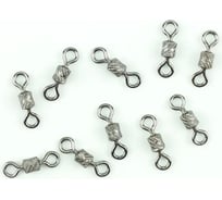 Вертлюг Namazu rolling ribbed swivel, латунь, цвет bn, р. 8, test-9 кг, 10 шт N-FT-RRS8