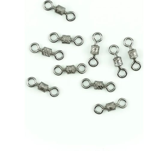 Вертлюг Namazu rolling ribbed swivel, латунь, цвет bn, р. 7, test-14 кг, 10 шт N-FT-RRS7 1