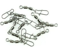 Двойной вертлюг с застежкой Namazu hs 2x rolling swivels with nice snap, цвет bn, р. 6, test-12 кг N-FT-HSD6