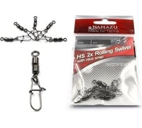 Двойной вертлюг с застежкой Namazu hs 2x rolling swivels with nice snap, цвет bn, р. 7, test-10 кг N-FT-HSD7