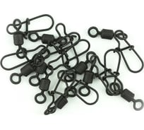 Вертлюг с застежкой Namazu pro rolling ribbed swivel with nice snap, цвет carbon, р. 4, test-43 кг NP-FT-RSNS4C