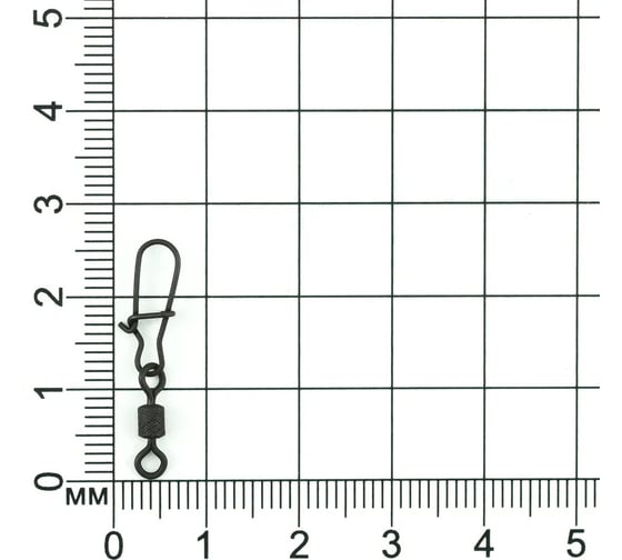 Вертлюг с застежкой Namazu pro rolling ribbed swivel with nice snap, цвет carbon, р. 6, test-27 кг NP-FT-RSNS6C