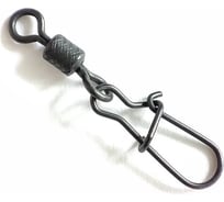 Вертлюг с застежкой Namazu pro rolling ribbed swivel with nice snap, цвет carbon, р. 7, test-23 кг NP-FT-RSNS7C