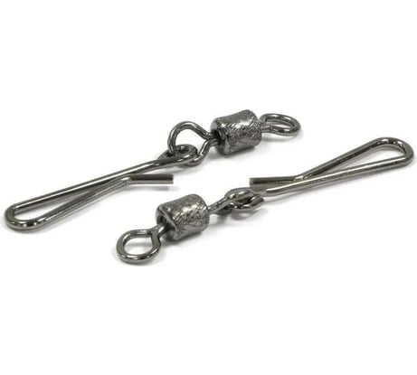 Вертлюг с форелевой застежкой Namazu rolling ribbed swivel with hanging snap-a, цвет bn, р.10, test-5 кг N-FT-RSHSA10
