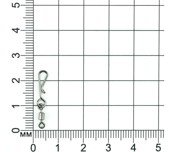 Вертлюг с форелевой застежкой Namazu rolling ribbed swivel with hanging snap-a, цвет bn, р. 8, test-12 кг N-FT-RSHSA8