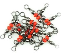 Тройной вертлюг Namazu tripple swivel, латунь, цвет bn, р. 6x8, test-23 кг, 10 шт N-FT-TS6