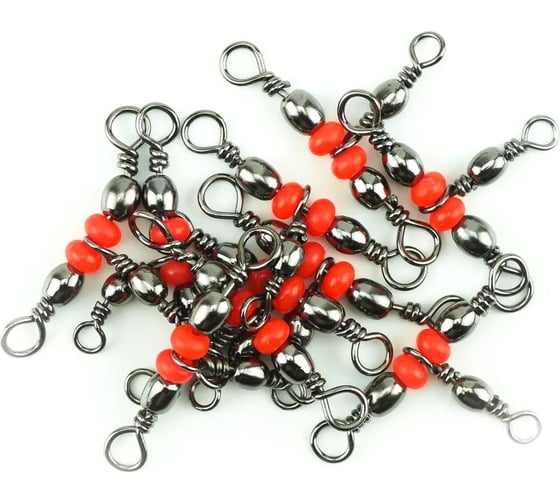 Тройной вертлюг Namazu tripple swivel, латунь, цвет bn, р. 6x8, test-23 кг, 10 шт N-FT-TS6 1