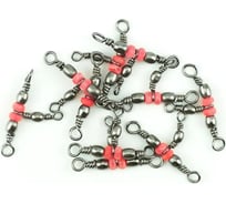 Тройной вертлюг Namazu tripple swivel, латунь, цвет bn, р. 12x14, test-10 кг, 10 шт N-FT-TS12