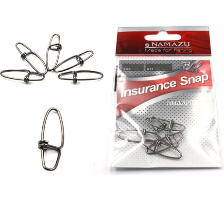 Карабин Namazu insurance snap, цвет bn, р. 00, test-6 кг, 10 шт FT-IS00