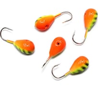 Вольфрамовая мормышка ЯМАН капля с отверстием, р. 4, вес 0.90, аргиана, 5 шт Я-МР2250