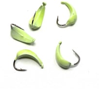 Вольфрамовая мормышка ЯМАН кобра с ушком, р.5, вес 1.25, фосфорный, 5 шт Я-МР2390