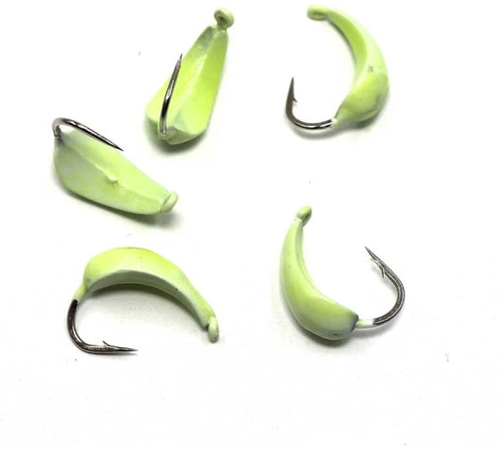 Вольфрамовая мормышка ЯМАН кобра с ушком, р.5, вес 1.25, фосфорный, 5 шт Я-МР2390 1