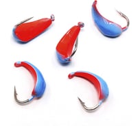 Вольфрамовая мормышка ЯМАН кобра с ушком, р. 5, вес 1.25г, красный/синий, 5 шт Я-МР2389