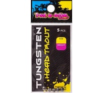 Вольфрамовая головка Namazu pro tia tungsten head trout, р. 2.8, вес 0.2 г, черный никель, 5 шт NPT-TH28-03