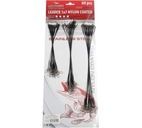 Набор стальных поводков Namazu leader 1x7 nylon coated black, l-15/25 см, test- 23 кг, по 20 шт N-17LSB45-S60