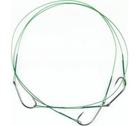 Стальной поводок с одинарным крючком Namazu leader 1x7 nylon coated green, d-0.39 мм, l-30 см 92247 N-LS39-30BH1/0L