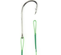 Стальной поводок с одинарным крючком Namazu leader 1x7 nylon coated green, d-0.39 мм, l-20 см 92247 N-LS39-20BH1/0L