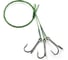 Стальной поводок с двойным крючком Namazu leader 1x7 nylon coated green, d-0.39 мм, l-20 см 7826 do N-LS39-20D1/0L 1