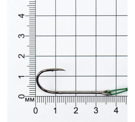 Стальной поводок с одинарным крючком Namazu leader 1x7 nylon coated green, d-0,48 мм, l-50 см 92247 N-LS48-50BH3/0L