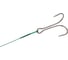 Стальной поводок с двойным крючком Namazu leader 1x7 nylon coated green, d-0.48 мм, l-50 см 7826 do N-LS48-50D3/0L 2