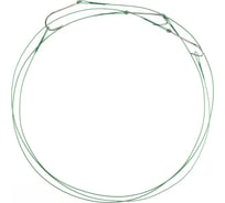 Стальной поводок с живцовым крючком Namazu leader 1x7 nylon coated green, d-0,48 мм, l-50 см 4715 d N-LS48-50DR2/0L