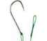 Стальной поводок с живцовым крючком Namazu leader 1x7 nylon coated green, d-0,48 мм, l-50 см 4715 d N-LS48-50DR2/0L 2