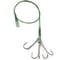 Стальной поводок с двойным крючком Namazu leader 1x7 nylon coated green, d-0.33 мм, l-30 см 7826 do N-LS33-30D1L 1
