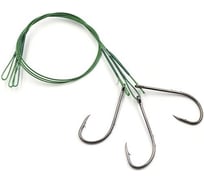 Стальной поводок с одинарным крючком Namazu leader 1x7 nylon coated green, d-0.33 мм, l-30 см 92247 N-LS33-30BH1L
