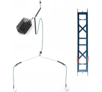 Фидерная оснастка ЯМАН лещ №2, кормушка 60 г, коромысло 16 см, плетеный шнур 0.15 мм, крючок №8 Я-ОЛ2-60-015-8