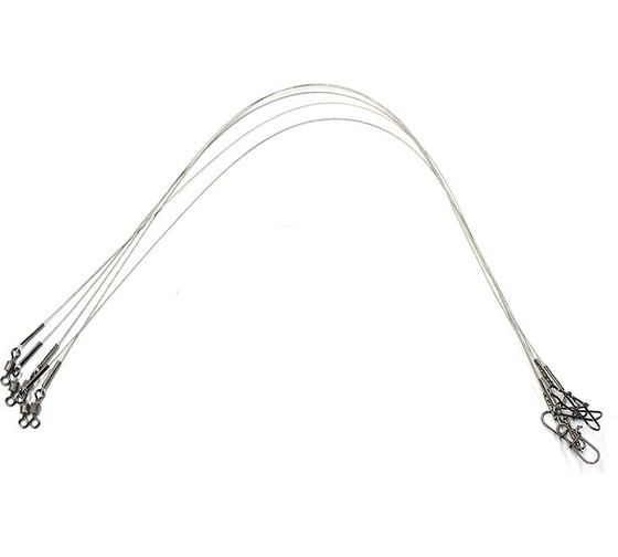Стальной поводок Namazu leader 1x7 nylon coated, d-0.36 мм, l-15 см, test- 16 кг, 5 шт N-17LSN36-15L 1
