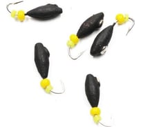 Мормышка ЯМАН вольфовсинка с коронкой из никеля, d-3 мм, вес 0.6 г, бисер и кембрик, желтый Я-МР1292