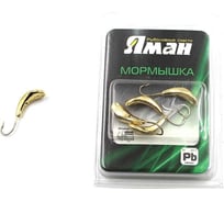 Мормышка ЯМАН комар с отверстием, gold plated, р. 4, вес 0.5 г, 5 шт Я-МР0004