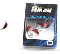 Мормышка ЯМАН вольфбанан с ушком, р. 4, вес 1.50 г, черный/красный, 5 шт Я-МР0247