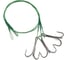 Стальной поводок с тройным крючком Namazu leader 1x7 nylon coated green, d-0.42 мм, l-30 см 35647 r N-LS42-30TR1L 1
