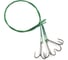 Стальной поводок с тройным крючком Namazu leader 1x7 nylon coated green, d-0.42 мм, l-40 см 35647 r N-LS42-40TR2L 1