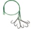 Стальной поводок с тройным крючком Namazu leader 1x7 nylon coated green, d-0.39 мм, l-30 см 35647 r N-LS39-30TR2L 1