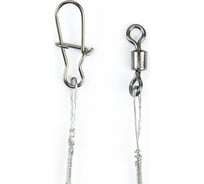 Стальной поводок Namazu leader7x7, d-0.40 мм, l-25 см, test 18 кг, 2 шт N-77LS40-25L