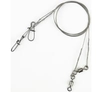 Стальной поводок Namazu leader7x7, d-0.40 мм, l-30 см, test 18 кг, 2 шт N-77LS40-30L