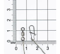 Стальной поводок Namazu leader7x7, d-0.33 мм, l-15 см, test 11 кг, 2 шт N-77LS33-15L