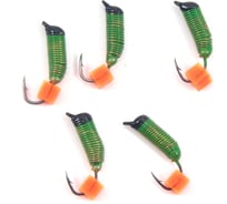 Вольфрамовая безнасадочная мормышка ЯМАН Ручейник №5, d-2 мм, l-9.5 мм, вес 0.80 г, красный кубик Я-МР2850