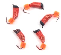 Вольфрамовая безнасадочная мормышка ЯМАН Ручейник №6, d-2,5 мм, l-8.5 мм, вес 0.80 г, красный кубик Я-МР2855