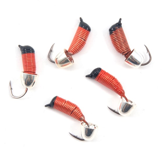 Вольфрамовая безнасадочная мормышка ЯМАН Ручейник №7, d-2,5 мм, l-9.5 мм, вес 1.05 г, колокол серебро Я-МР2872 1