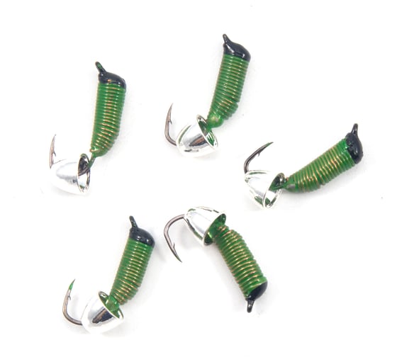 Вольфрамовая безнасадочная мормышка ЯМАН Ручейник №5, d-2 мм, l-9.5 мм, вес 0,90 г, колокол серебро Я-МР2852 1