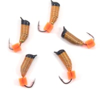 Вольфрамовая безнасадочная мормышка ЯМАН Ручейник №7, d-2,5 мм, l-9.5 мм, вес 0.90 г, красный кубик Я-МР2875