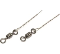 Поводок-струна с вертлюгом Namazu leader, d-0.33 мм, l-20 см, test- 12 кг, 5 шт N-LSWS33-20L